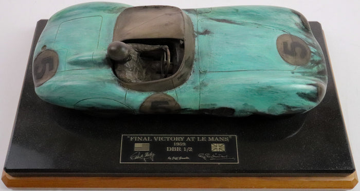Handgefertigte Bronzestatue "Final Victory at le Mans" 1959 DBR 1/2 von Jeff Gamble