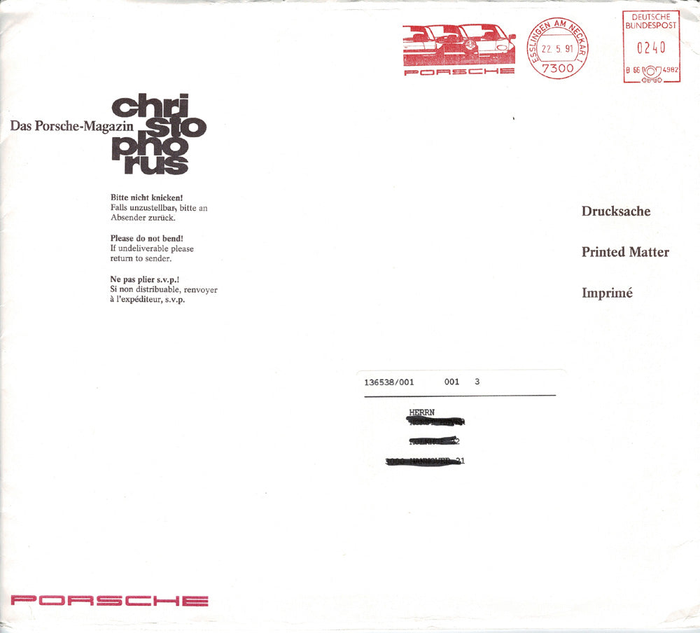 Porsche magazine Christophorus: No. 230, May 1991