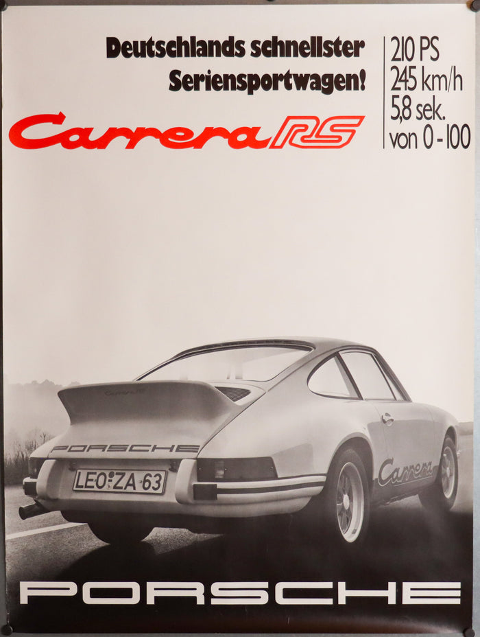 Porsche Poster type 911 Carrera RS 2.7