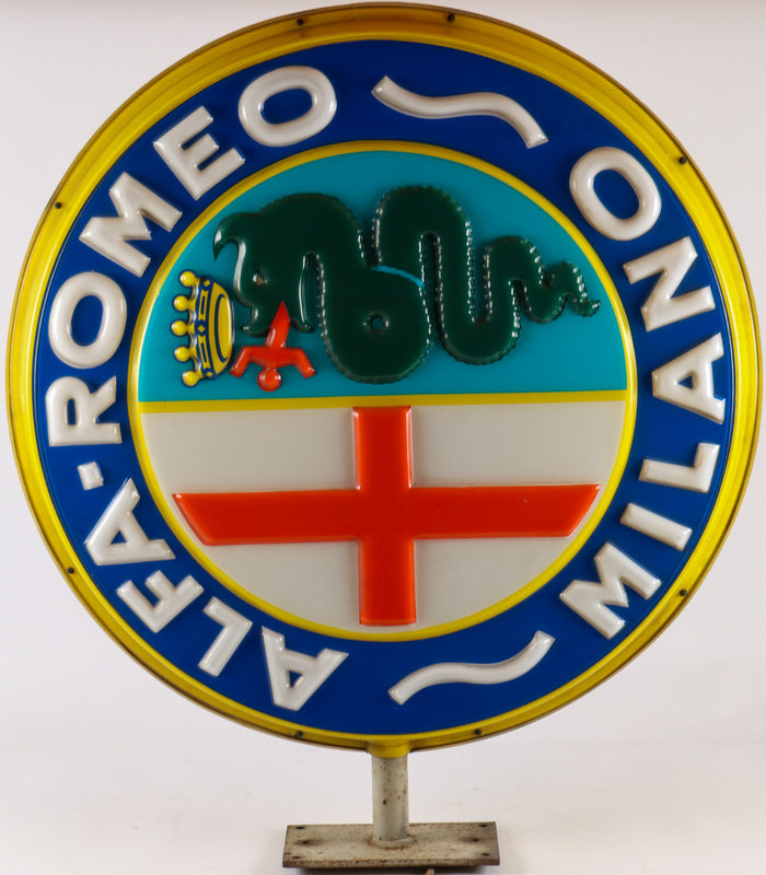 Alfa Romeo illuminated advertising sign from the 1960s