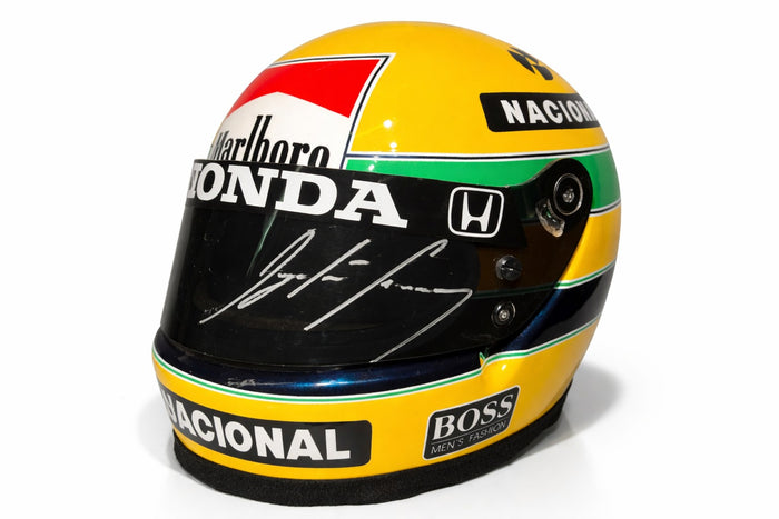 Ayrton Senna-signed Bell helmet, 1988 Formula 1 McLaren