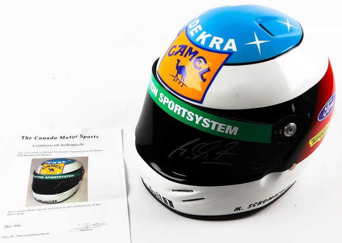 Benetton F1-Helm handsigniert M. Schumacher