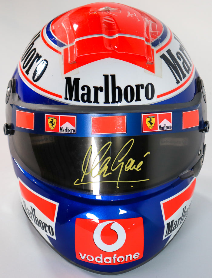 Ferrari Original F1 Schuberth Racing Helmet, Signed by Marc Gene, 2005 Racing Season