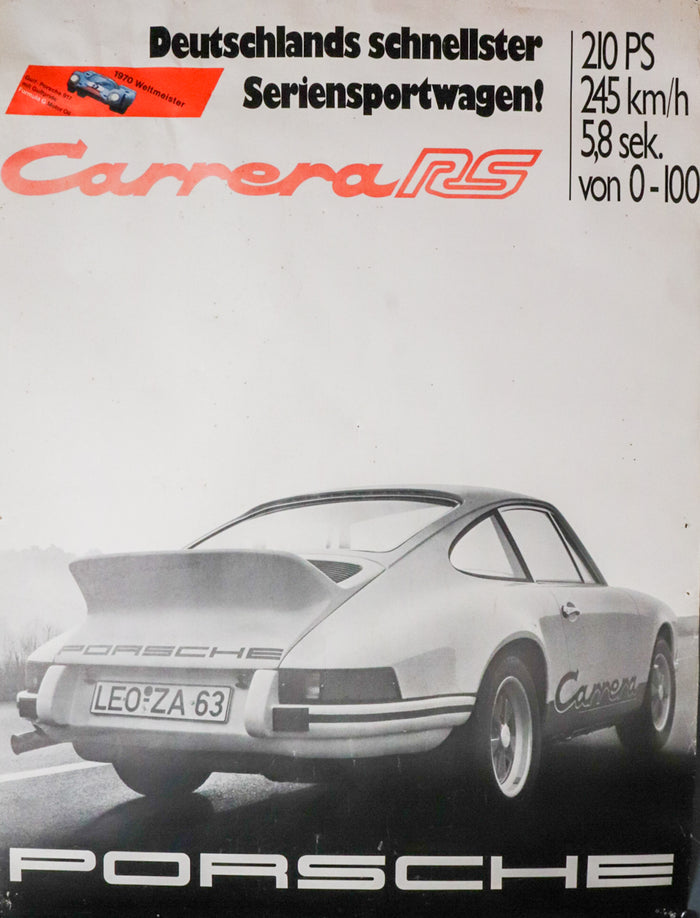 Porsche Poster Carrera RS 2,7 von 1972
