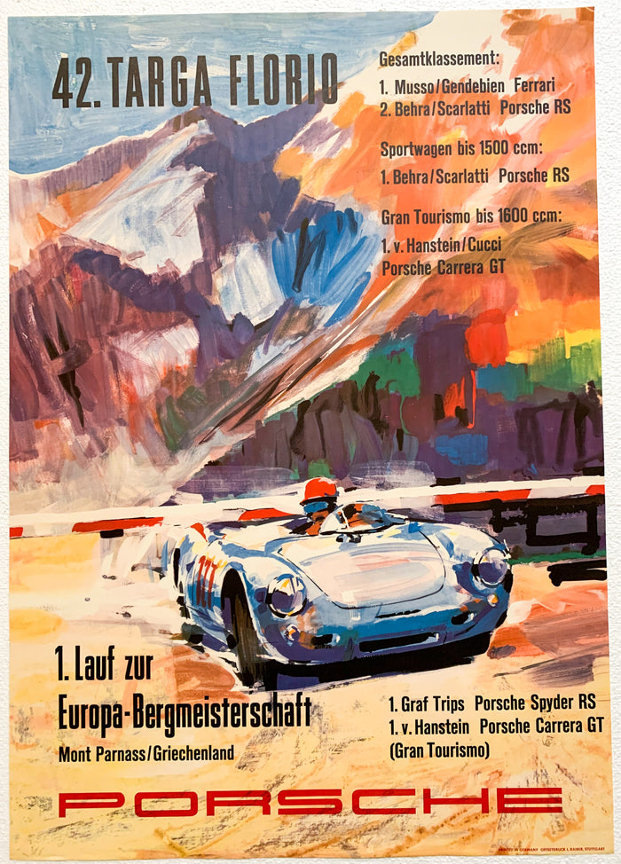 Porsche Poster Rennerfolge 1958