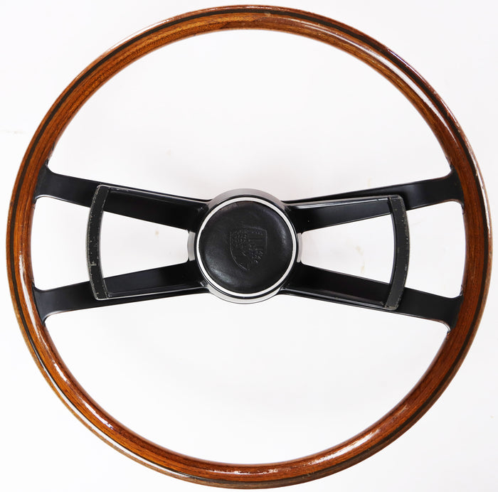 Original Porsche Holzlenkrad mit Hupentaste für Typ bis 1966