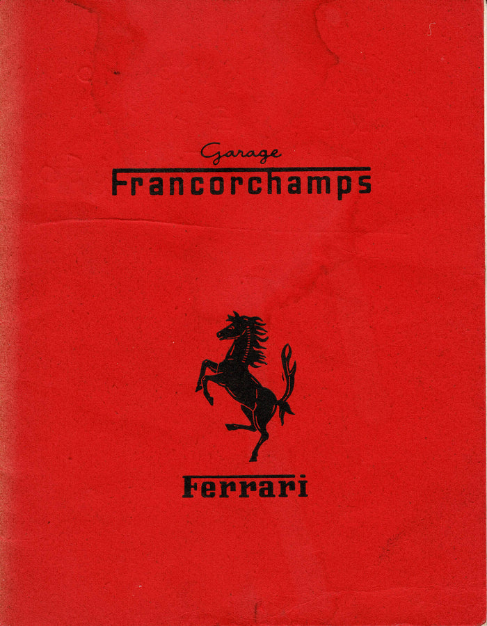 Ferrari Garantiekarte / Scheckheft für 250 GT Modelle, blanko