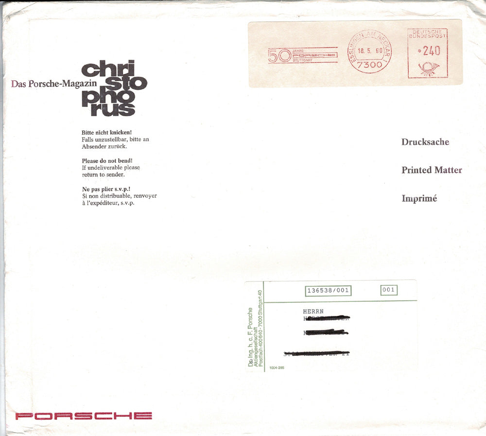 Porsche Zeitschrift Christophorus: Nr. 224, Mai 1990