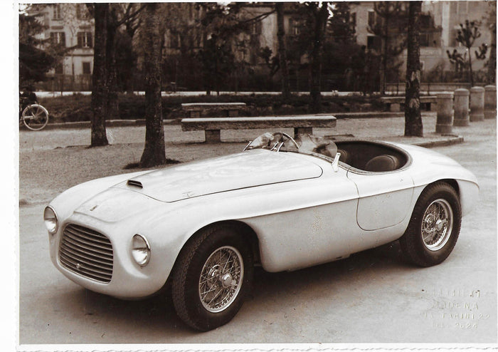 Original S/W Werksfoto Ferrari 166 MM Touring Barchetta RHD