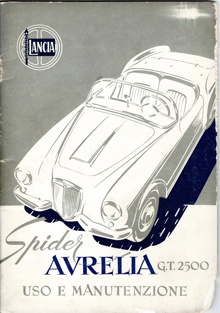 Betriebsanleitung Lancia Aurelia GT 2500 Spider von 1955 (Auflage 300)