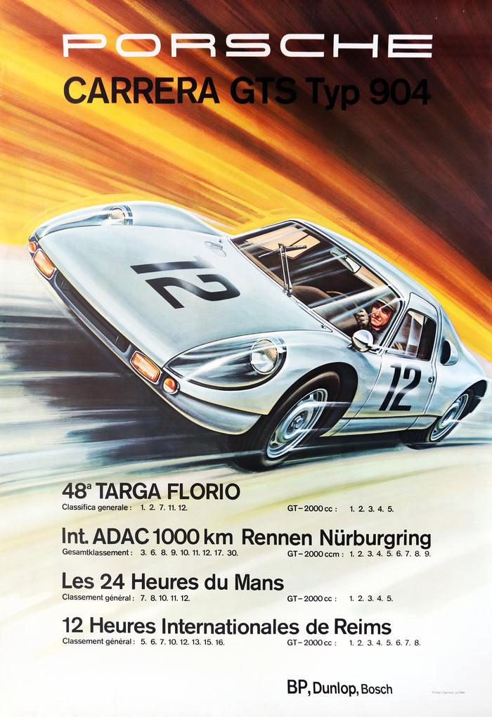 Poster "Porsche Carrera GTS Typ 904" von 1964