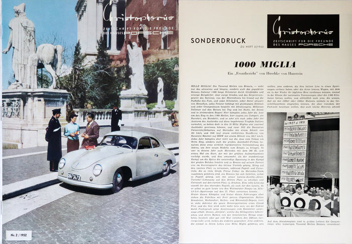 Porsche Zeitschrift "Christophorus" Jahrgang 1952