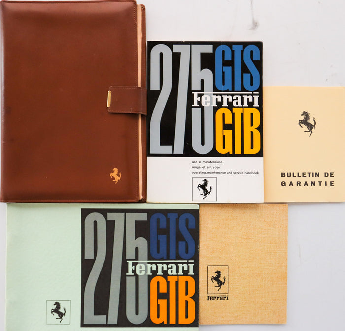 Vollständige Bordmappe für Ferrari 275 GTS der Baujahre 1965 und 1966