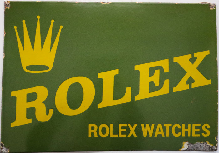 Emailleschild "Rolex Watches" 50er/60er Jahre