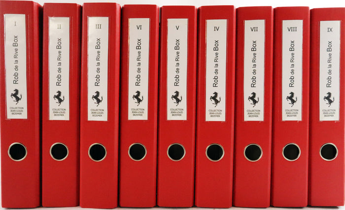 Ferrari Sammlung 9 Ordner "Archiv Rob de la Rive Box"