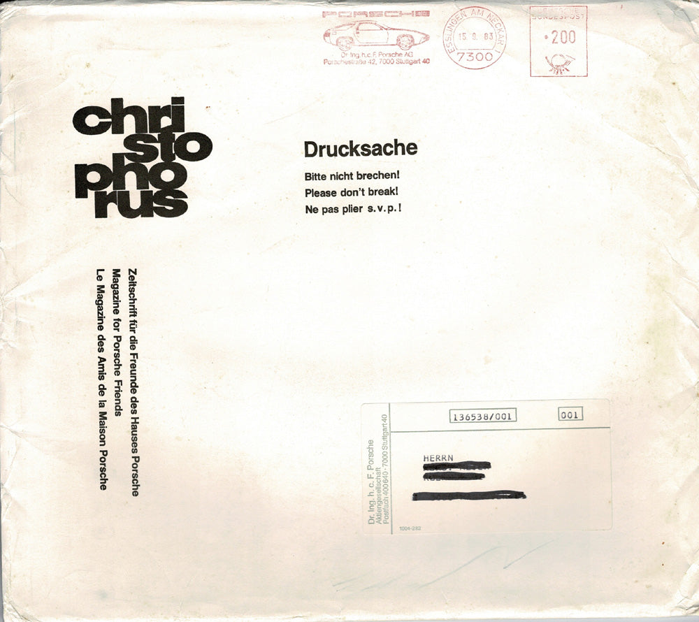 Porsche Zeitschrift Christophorus: Nr. 184, September 1983