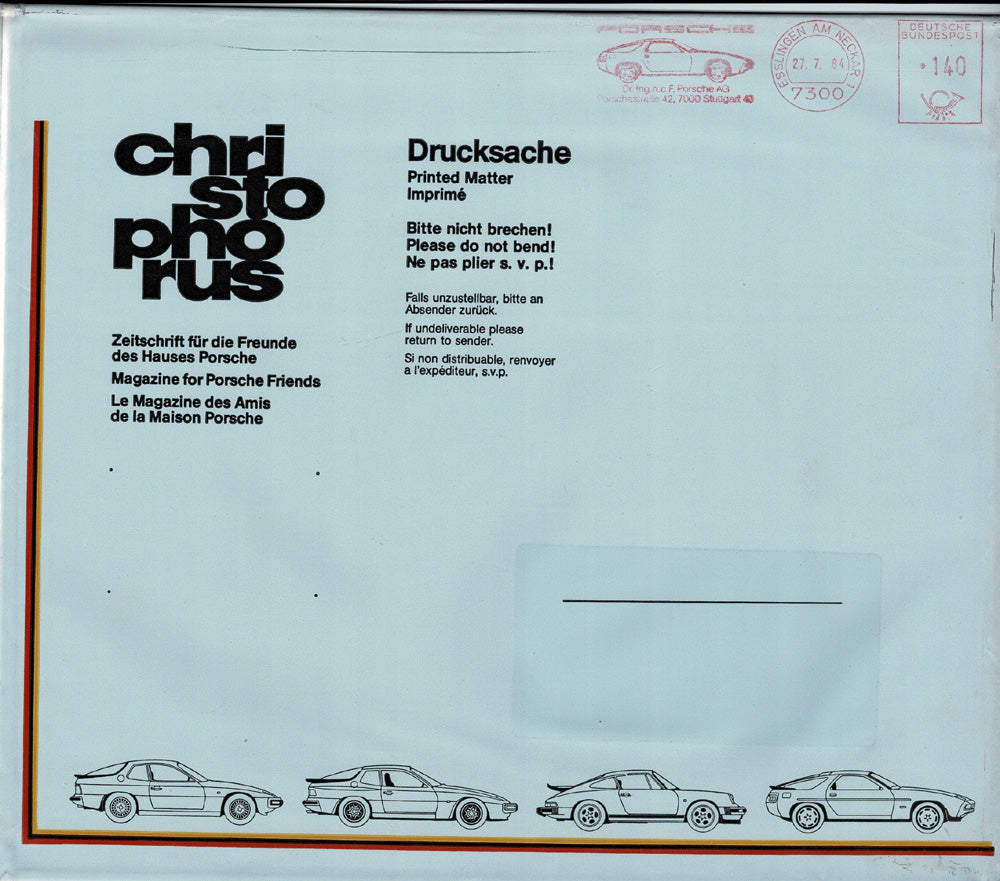Porsche Zeitschrift Christophorus: Nr. 189, Juli 1984