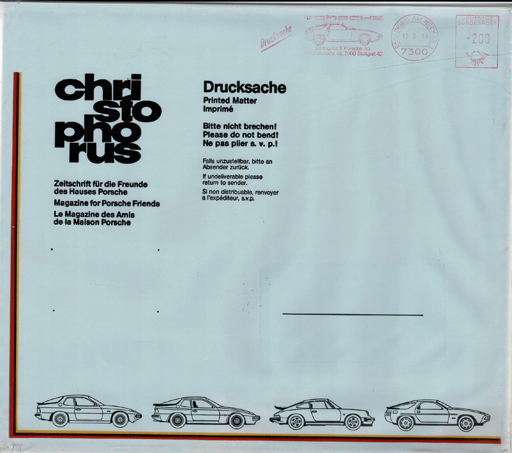 Porsche Zeitschrift Christophorus: Nr. 190, September 1984