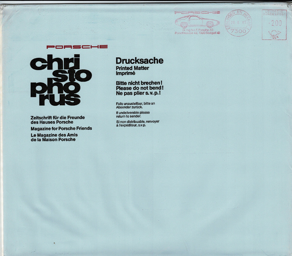 Porsche Zeitschrift Christophorus: Nr. 196, September 1985