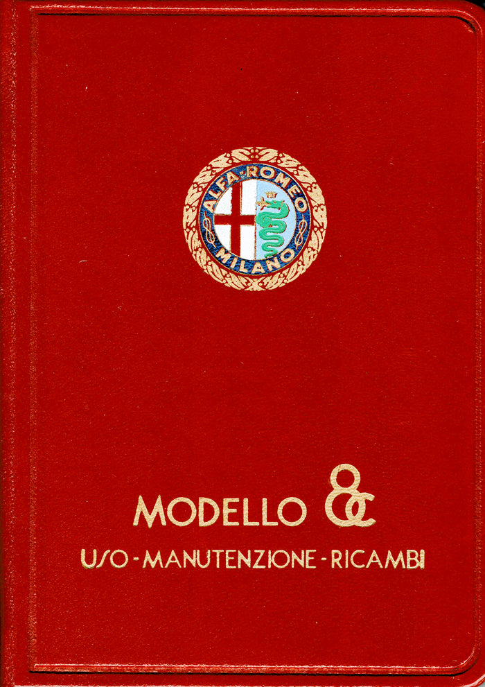 Alfa Romeo Betriebsanleitung mit Ersatzteilliste Modell 8C