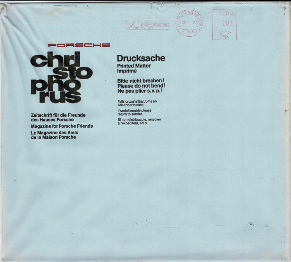Porsche Zeitschrift Christophorus: Nr. 204, Januar 1987