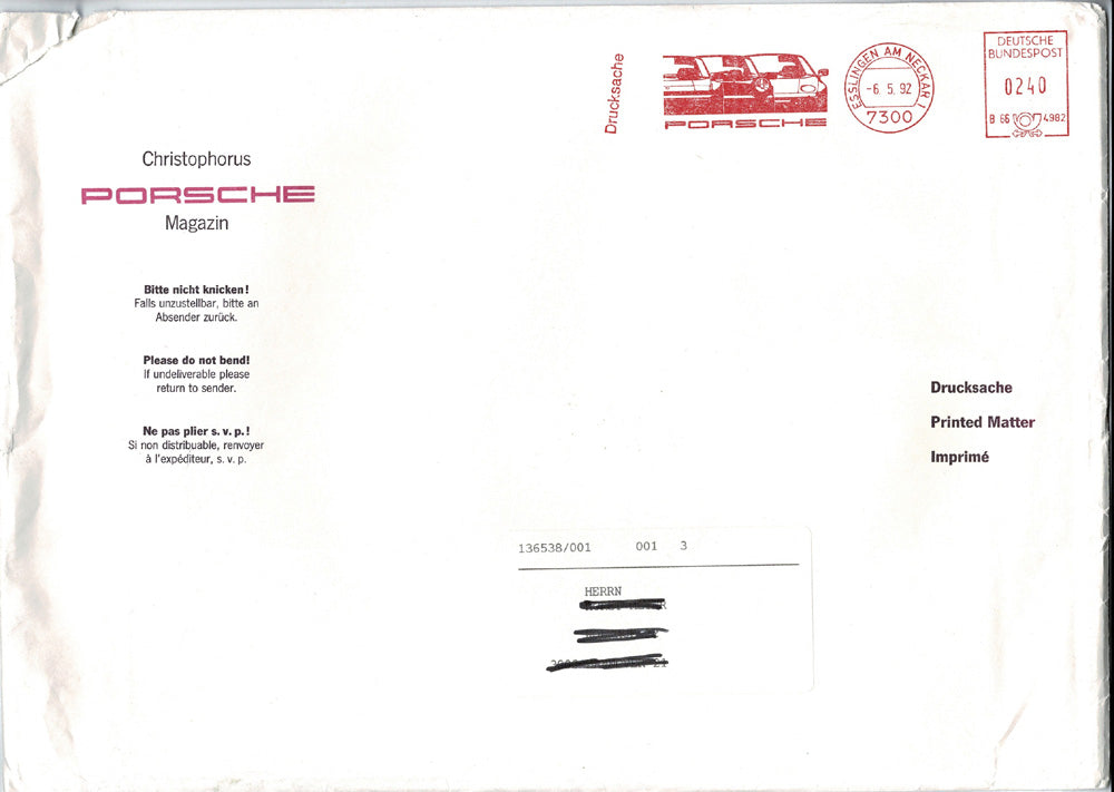 Porsche Zeitschrift Christophorus: Nr. 236, Mai 1992