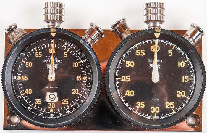 Heuer Dashboard Stoppuhren Set 50er Jahre