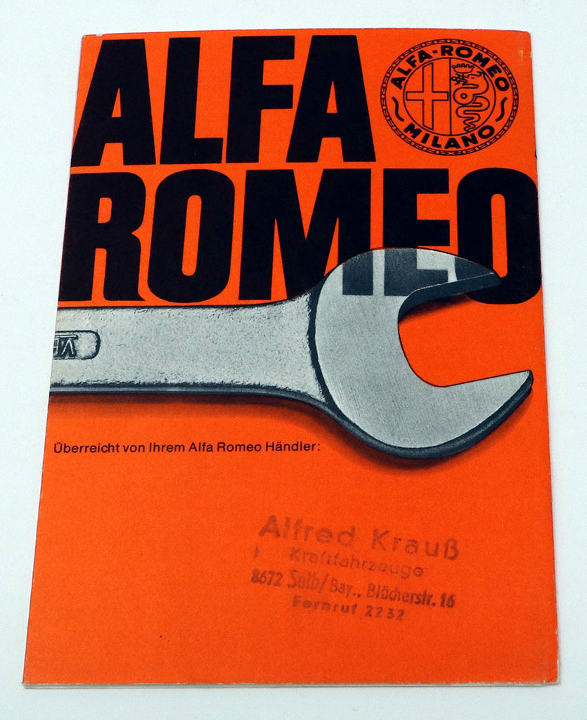 Faltprospekt Alfa Romeo von 1968