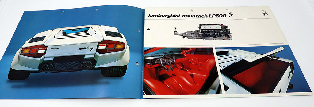 Faltprospekt Lamborghini Countach LP 500 S