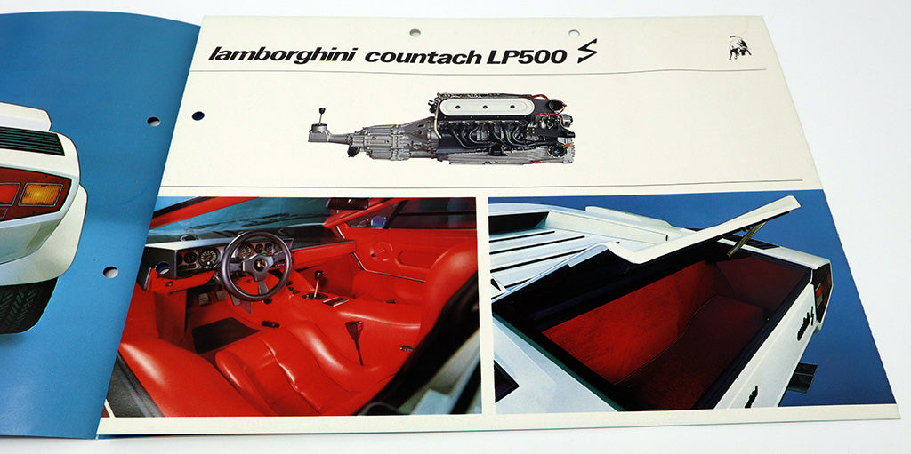 Faltprospekt Lamborghini Countach LP 500 S