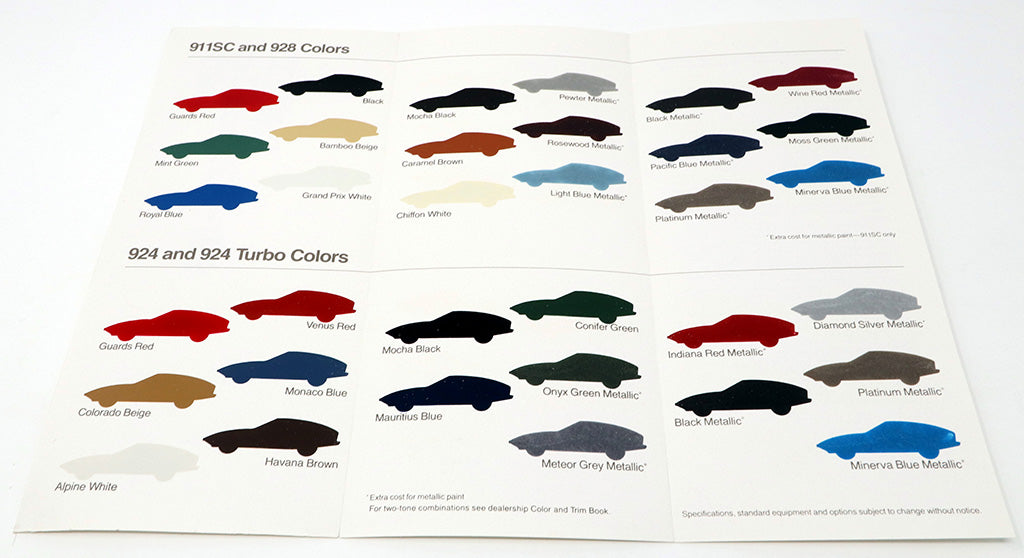 Porsche Colors 1981, 911 SC und 928