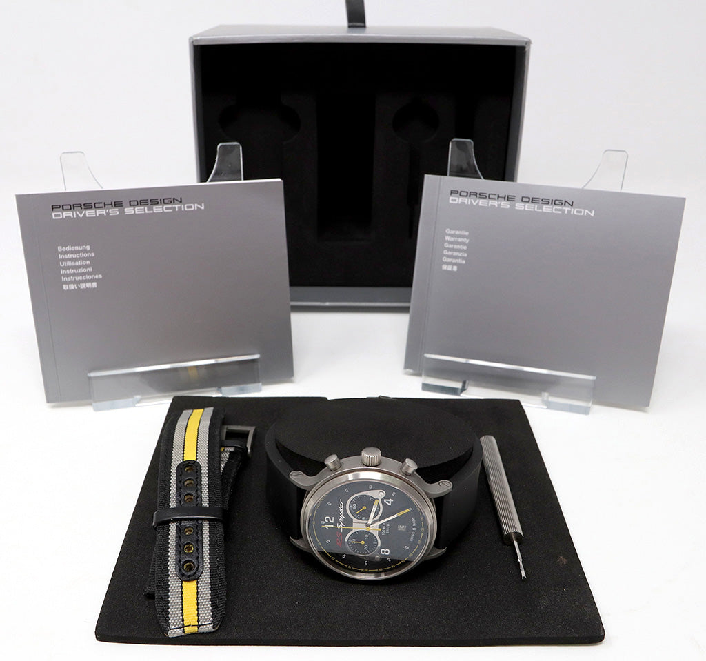 Porsche RS Spyder Herren Armbanduhr, mit Box, Betriebsanleitung und Garantieheft von 2010