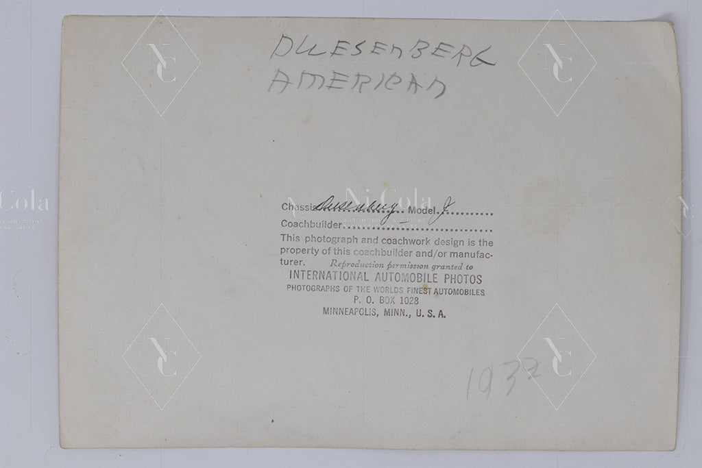 Original Pressefoto Düsenberg J Cabriolet