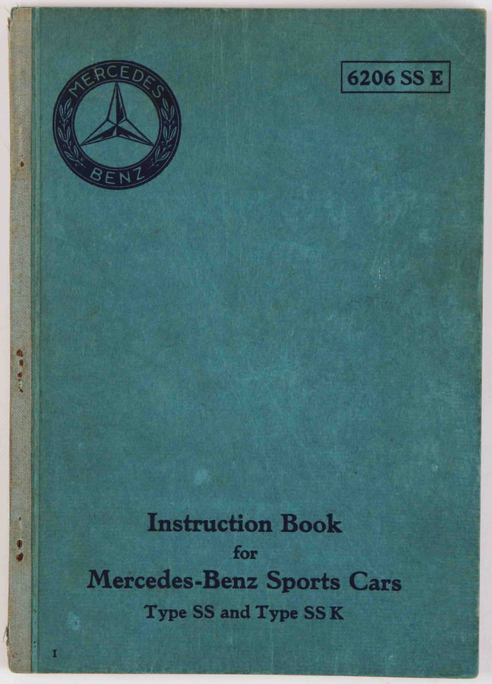 Mercedes-Benz Betriebsanleitung Typ SS/SSK